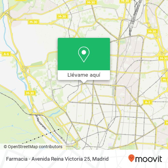 Mapa Farmacia - Avenida Reina Victoria 25