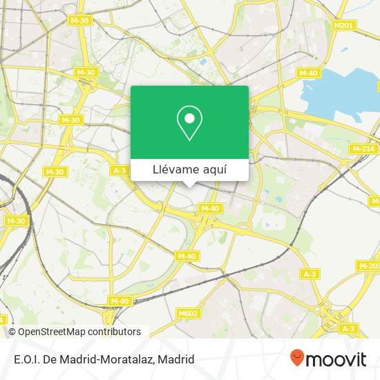 Mapa E.O.I. De Madrid-Moratalaz