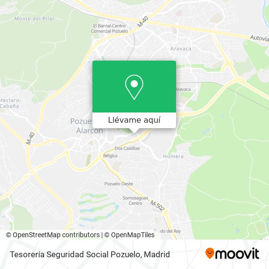 Mapa Tesorería Seguridad Social Pozuelo