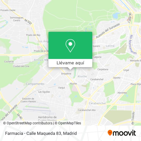 Mapa Farmacia - Calle Maqueda 83