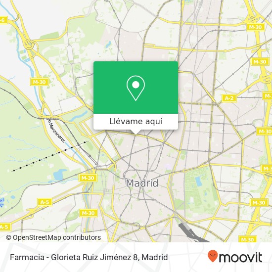 Mapa Farmacia - Glorieta Ruiz Jiménez 8