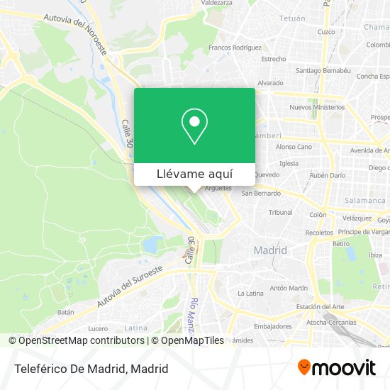 Mapa Teleférico De Madrid