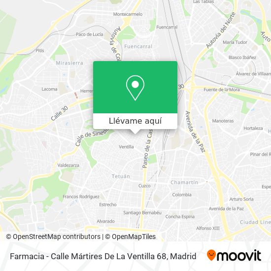 Mapa Farmacia - Calle Mártires De La Ventilla 68