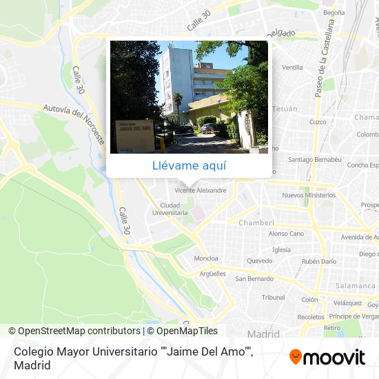 Mapa Colegio Mayor Universitario ""Jaime Del Amo""