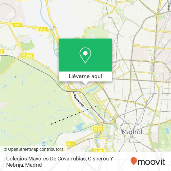 Mapa Colegios Mayores De Covarrubias, Cisneros Y Nebrija