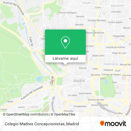 Mapa Colegio Madres Concepcionistas