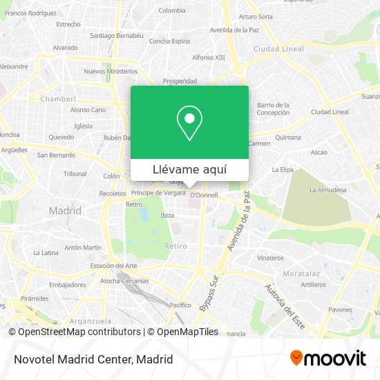 Mapa Novotel Madrid Center