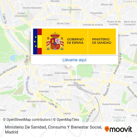 Mapa Ministerio De Sanidad, Consumo Y Bienestar Social