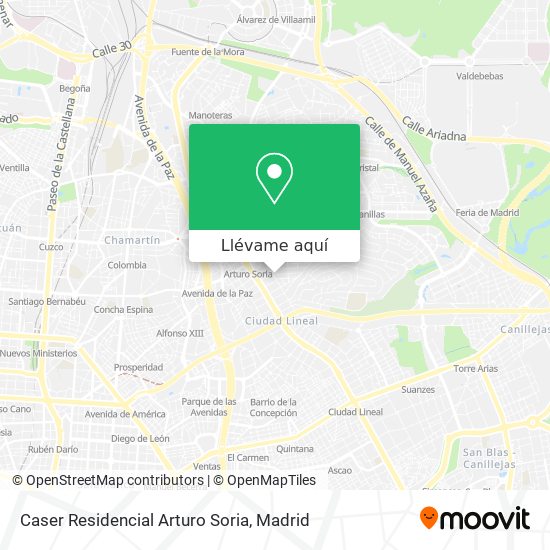 Mapa Caser Residencial Arturo Soria