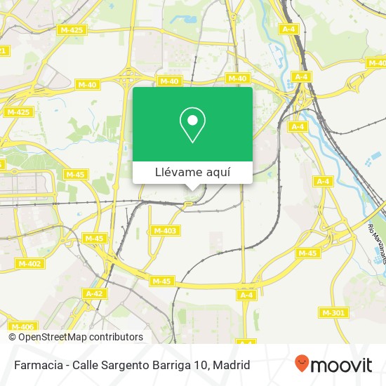 Mapa Farmacia - Calle Sargento Barriga 10