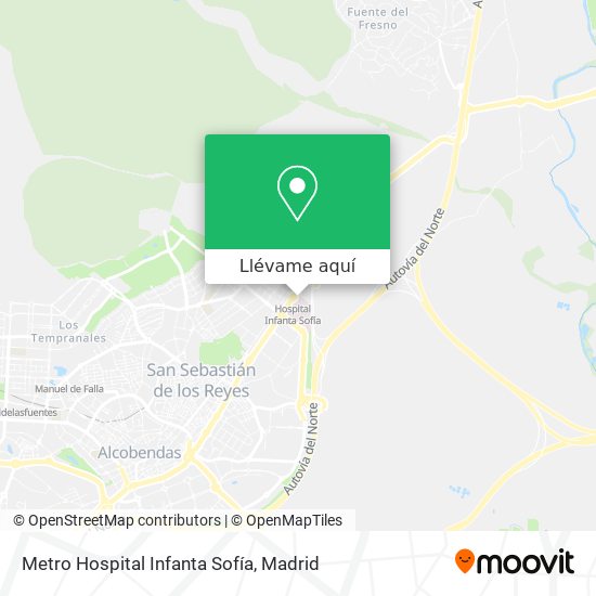 Mapa Metro Hospital Infanta Sofía
