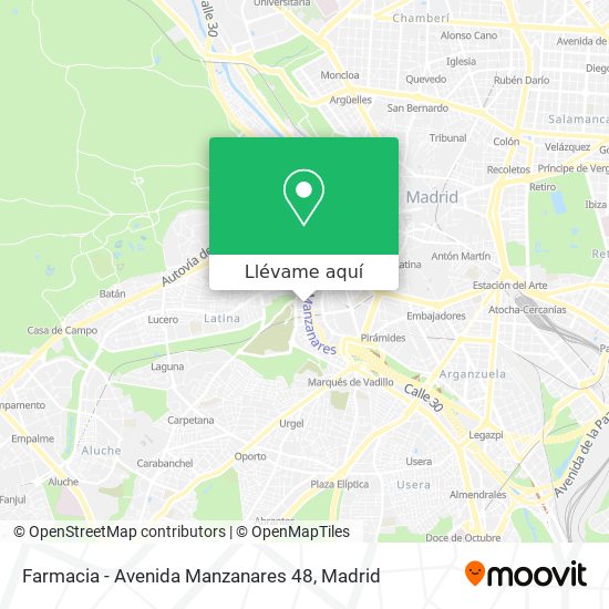 Mapa Farmacia - Avenida Manzanares 48