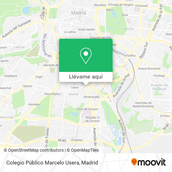 Mapa Colegio Público Marcelo Usera