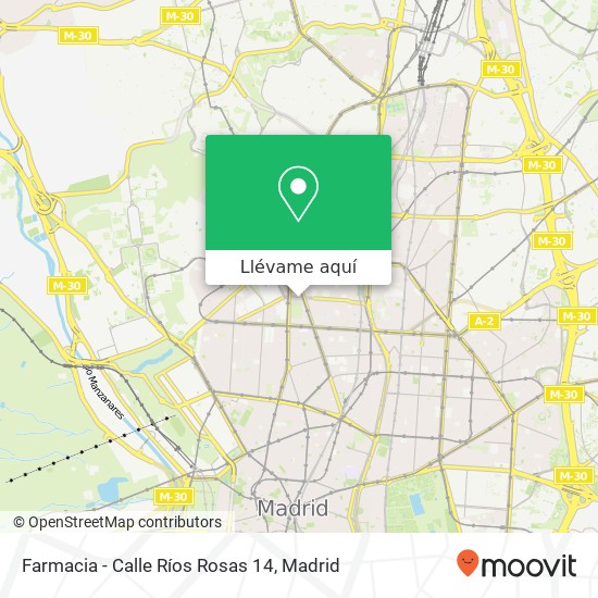 Mapa Farmacia - Calle Ríos Rosas 14