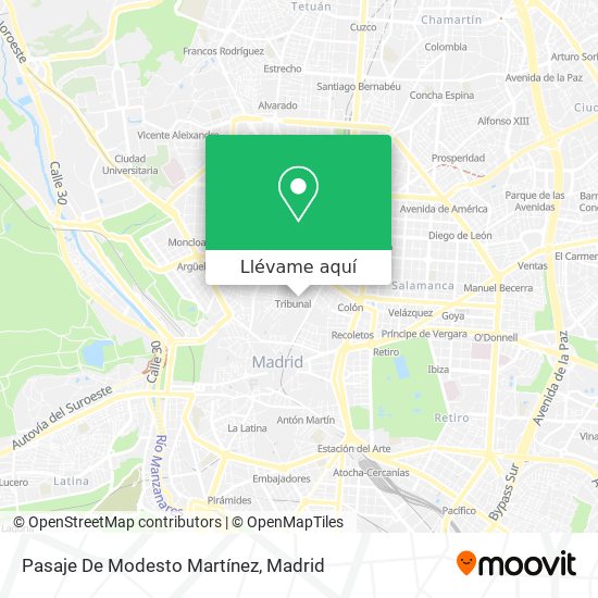 Mapa Pasaje De Modesto Martínez