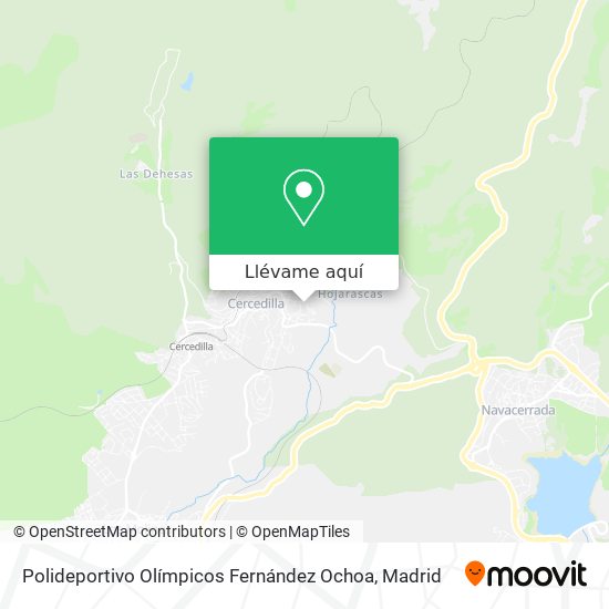 Mapa Polideportivo Olímpicos Fernández Ochoa