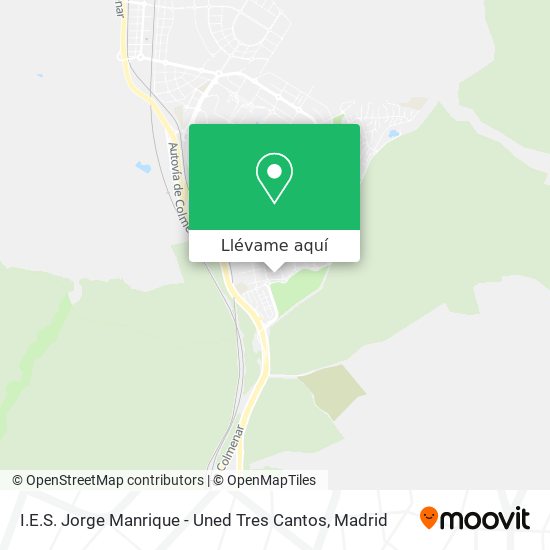 Mapa I.E.S. Jorge Manrique - Uned Tres Cantos