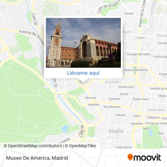 ¿Cómo llegar a Museo De América en Madrid en Autobús, Metro o Tren?