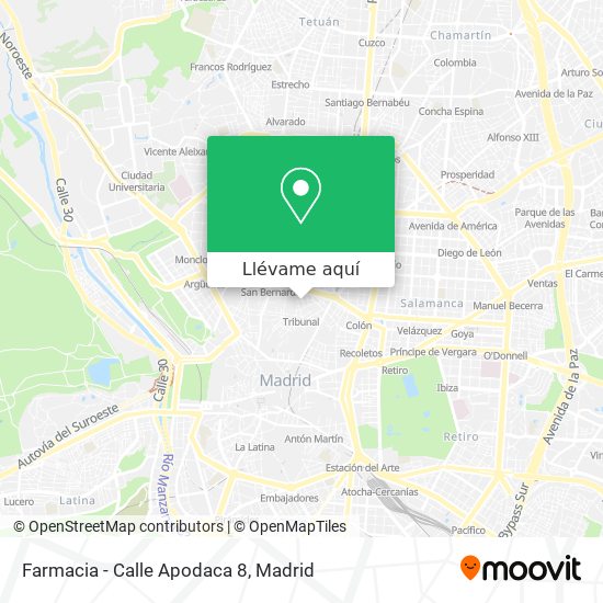 Mapa Farmacia - Calle Apodaca 8