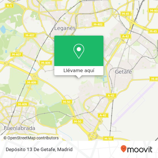 Mapa Depósito 13 De Getafe