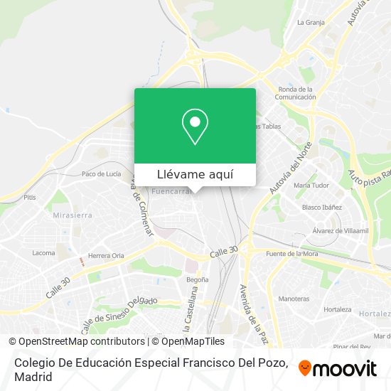 Mapa Colegio De Educación Especial Francisco Del Pozo
