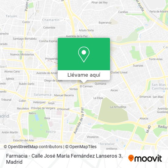 Mapa Farmacia - Calle José María Fernández Lanseros 3