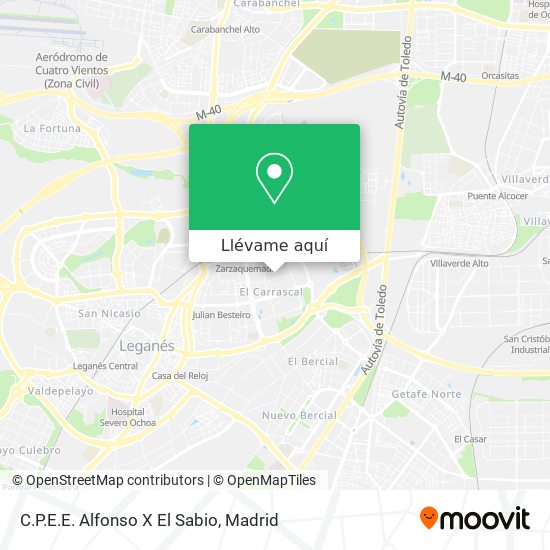 Mapa C.P.E.E. Alfonso X El Sabio