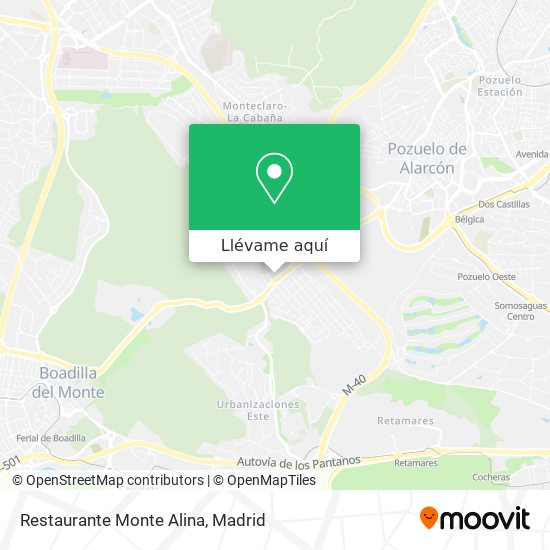 Mapa Restaurante Monte Alina