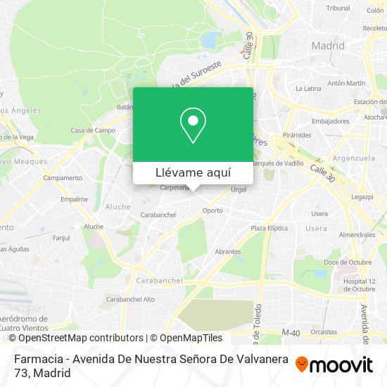 Mapa Farmacia - Avenida De Nuestra Señora De Valvanera 73