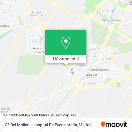 Mapa Cº Del Molino - Hospital De Fuenlabrada