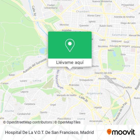 Mapa Hospital De La V.O.T. De San Francisco