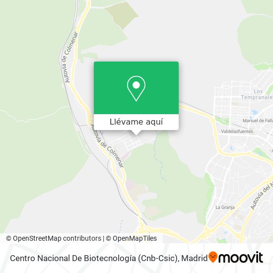 Mapa Centro Nacional De Biotecnología (Cnb-Csic)