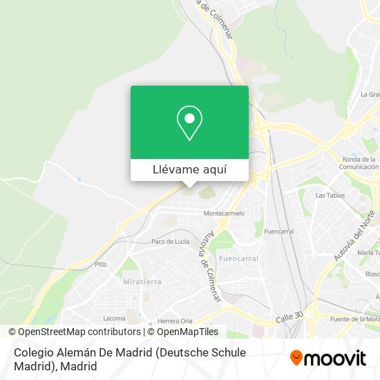Mapa Colegio Alemán De Madrid (Deutsche Schule Madrid)