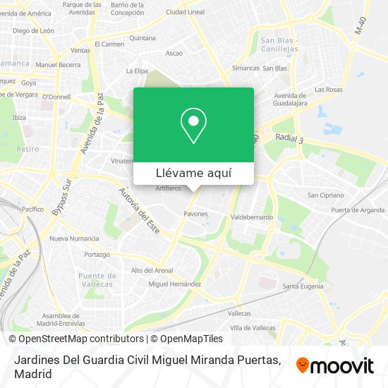 Mapa Jardines Del Guardia Civil Miguel Miranda Puertas