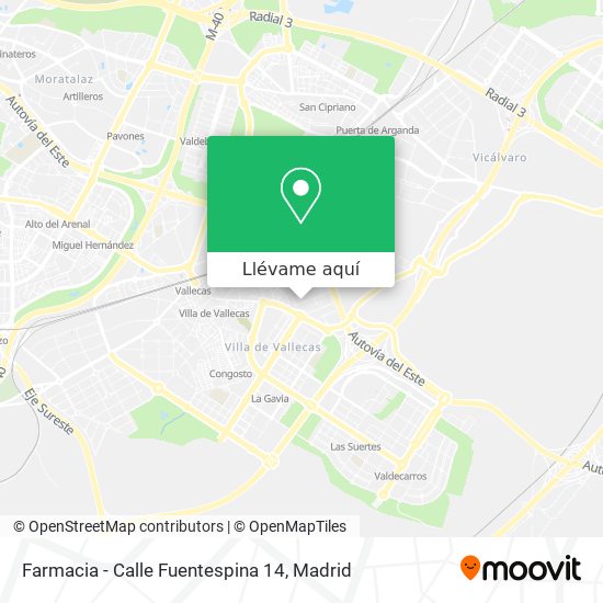 Mapa Farmacia - Calle Fuentespina 14