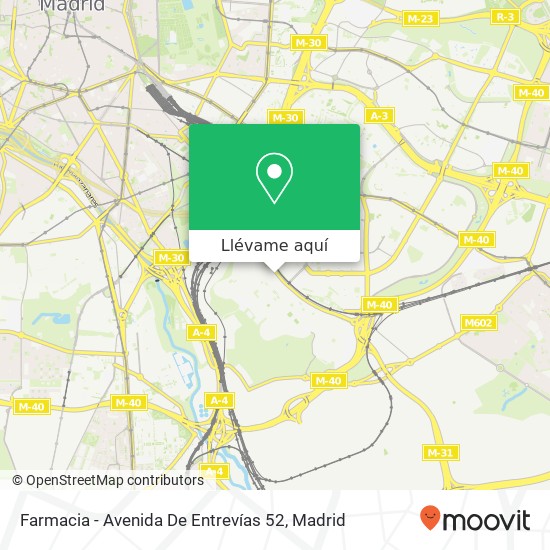 Mapa Farmacia - Avenida De Entrevías 52