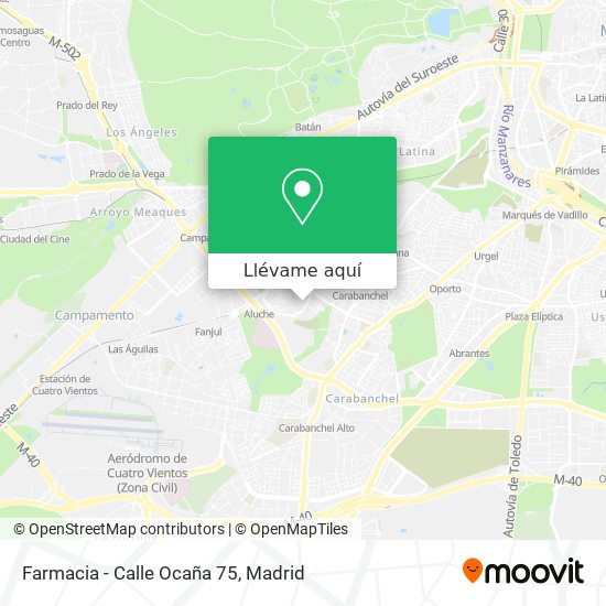 Mapa Farmacia - Calle Ocaña 75