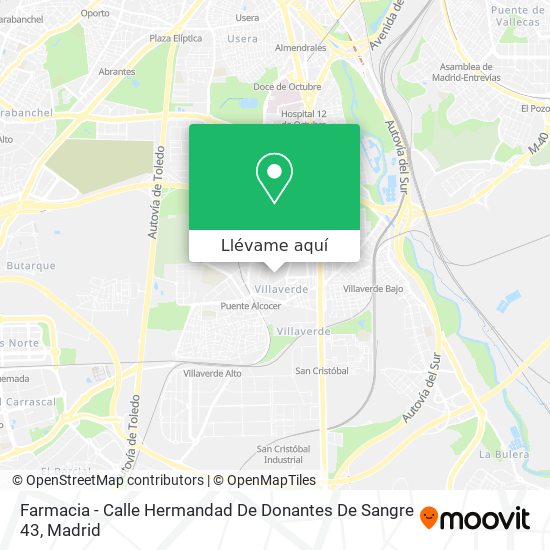 Mapa Farmacia - Calle Hermandad De Donantes De Sangre 43
