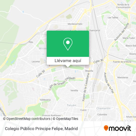 Mapa Colegio Público Príncipe Felipe