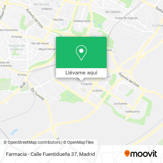 Mapa Farmacia - Calle Fuentidueña 37