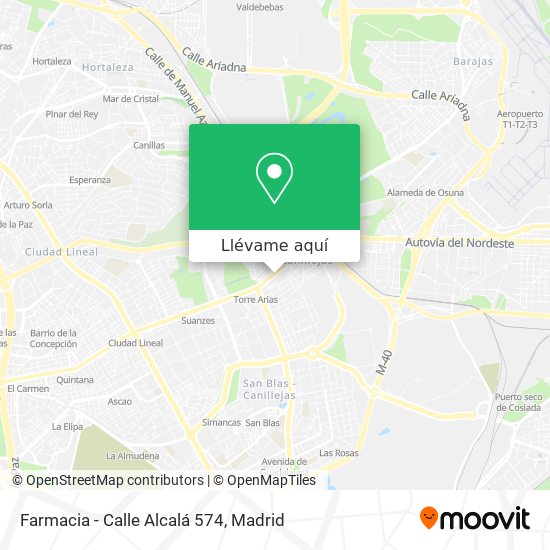 Mapa Farmacia - Calle Alcalá 574