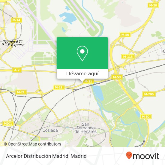 Mapa Arcelor Distribución Madrid
