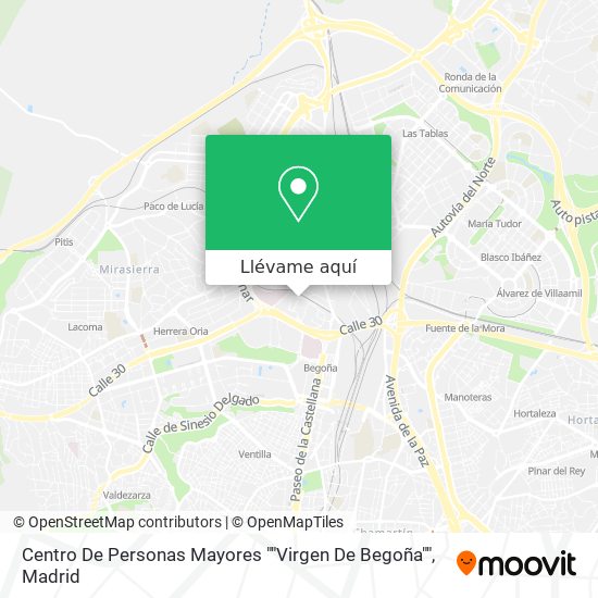 Mapa Centro De Personas Mayores ""Virgen De Begoña""
