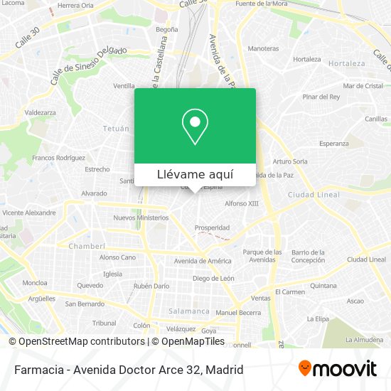 Mapa Farmacia - Avenida Doctor Arce 32