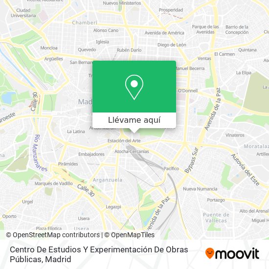 Mapa Centro De Estudios Y Experimentación De Obras Públicas