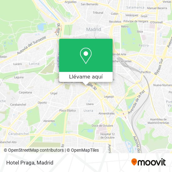 Mapa Hotel Praga