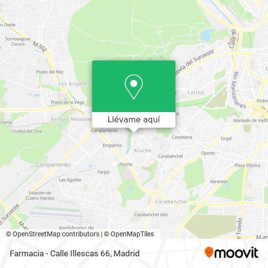 Mapa Farmacia - Calle Illescas 66