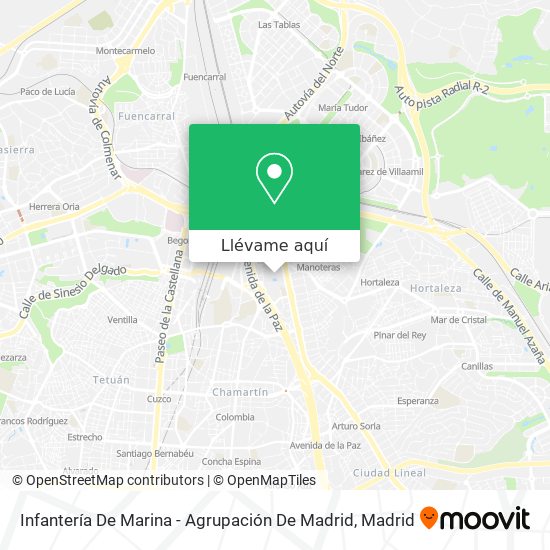 Mapa Infantería De Marina - Agrupación De Madrid