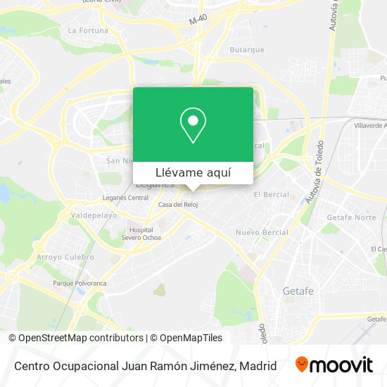 Mapa Centro Ocupacional Juan Ramón Jiménez