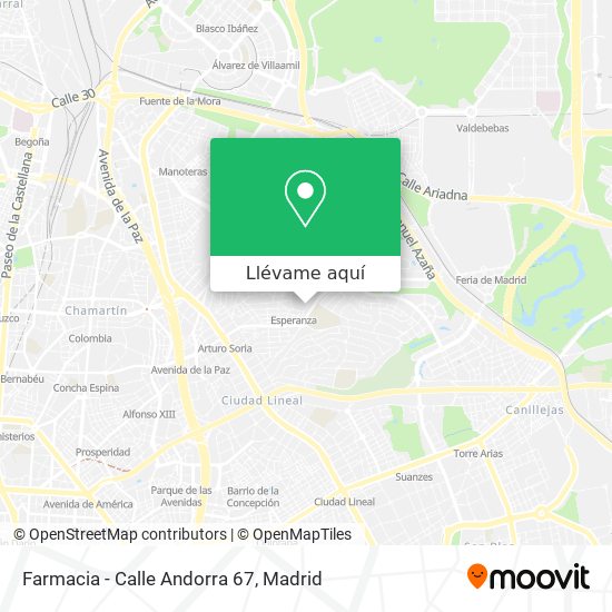 Mapa Farmacia - Calle Andorra 67